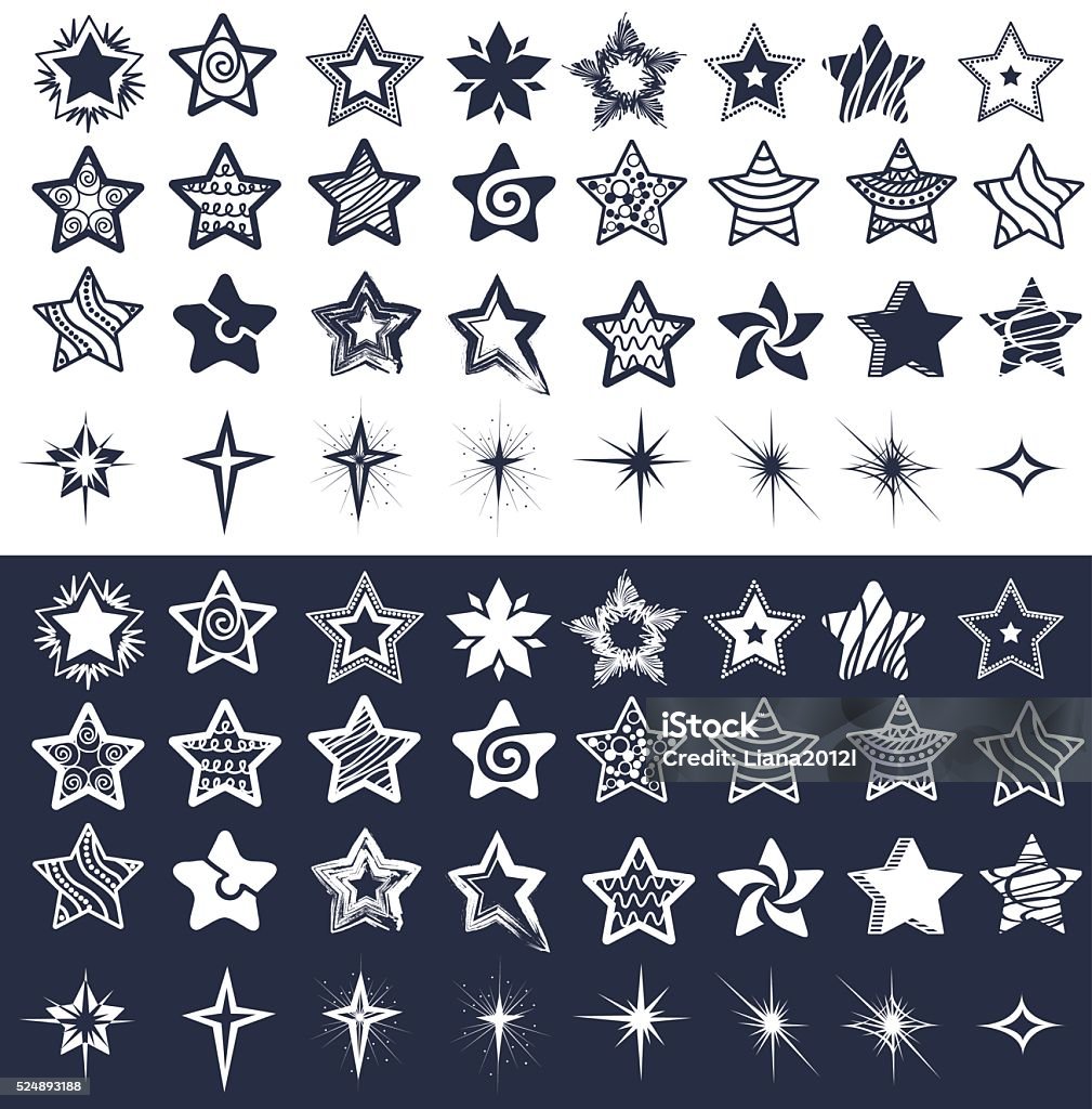 Set of stars Abstract stock vector