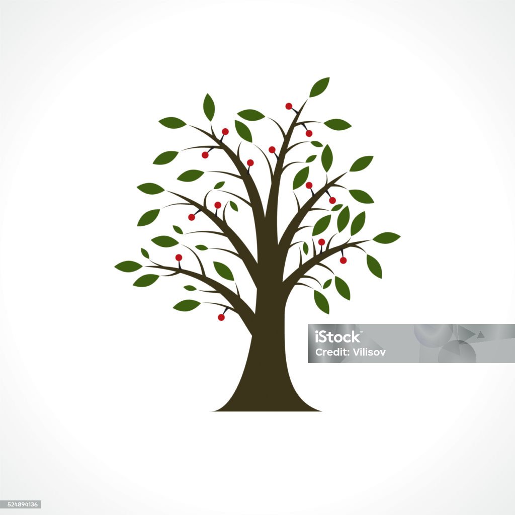 Berry Tree Drawing Berry Tree Stock Illustration - Download Image Now - Abstract, Black ...