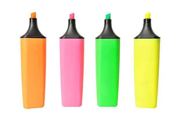 markers isolated on a white background