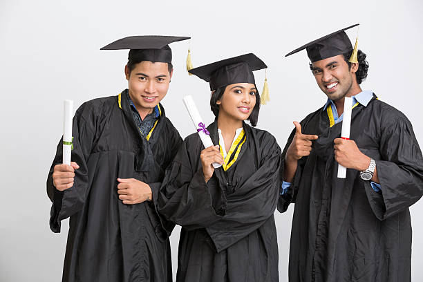 Successful group of Indian college graduates