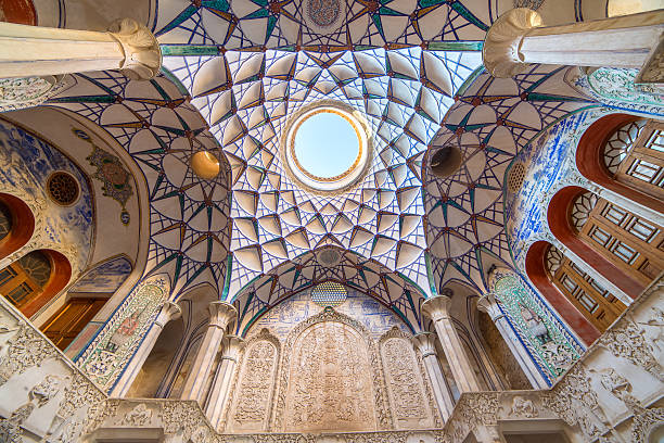 istock Kashan, Iran - December 9, 2015: Ornamental ceiling of Borujerdi 524897782
