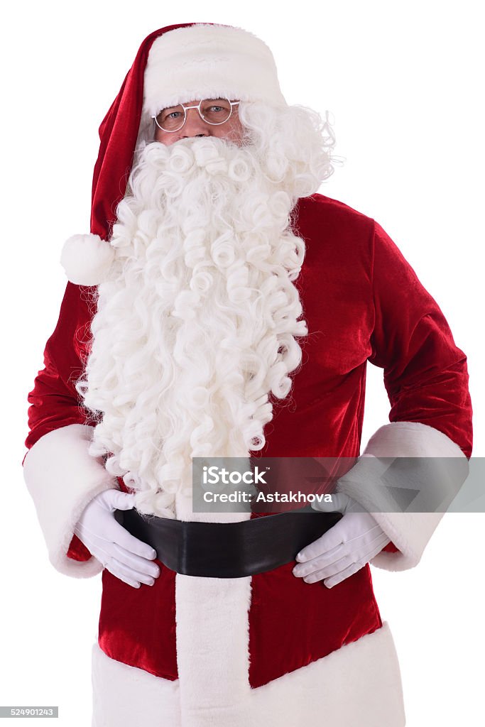 Santa Claus Isolated happy Santa Claus. Isolated on white background Active Seniors Stock Photo