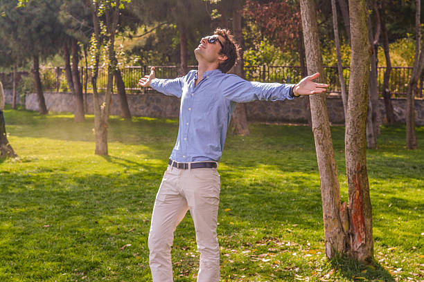 istock Businessman embracing the nature 524901515