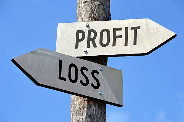 Photo of Profit and loss signpost