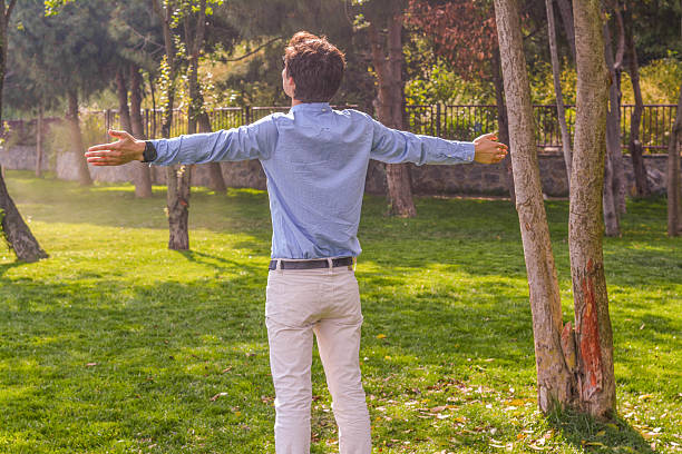 istock Businessman embracing the nature 524902255
