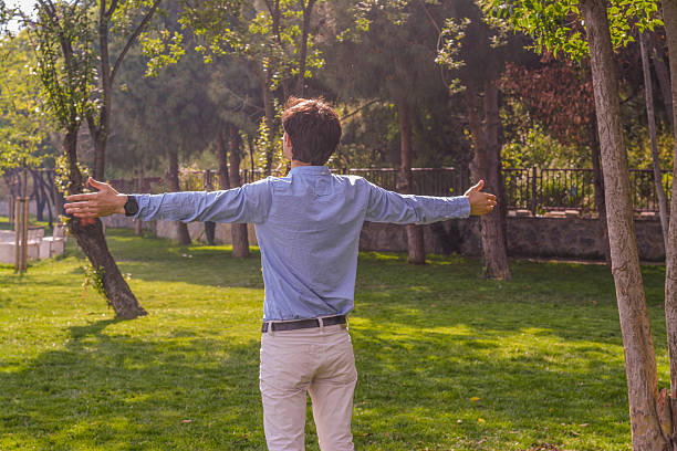 istock Businessman embracing the nature 524902265