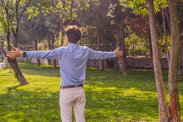 istock Businessman embracing the nature 524902267