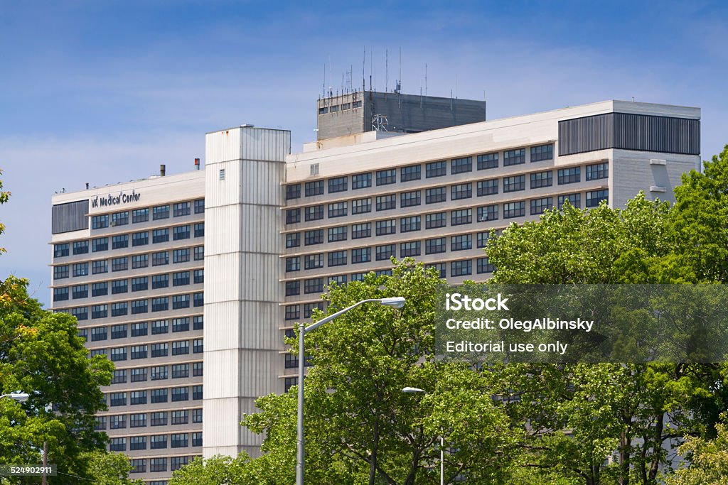VA Medical Center, New York City. New York, NY, USA - June 1, 2014: VA Medical Center in Dyker Heights, Brooklyn, on a beautiful summer day. Canon EF 70-200mm f/4L IS lens. Healthcare And Medicine Stock Photo