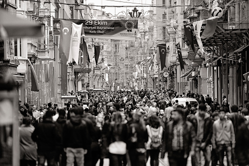 Large crowd in Taksim, Istanbul