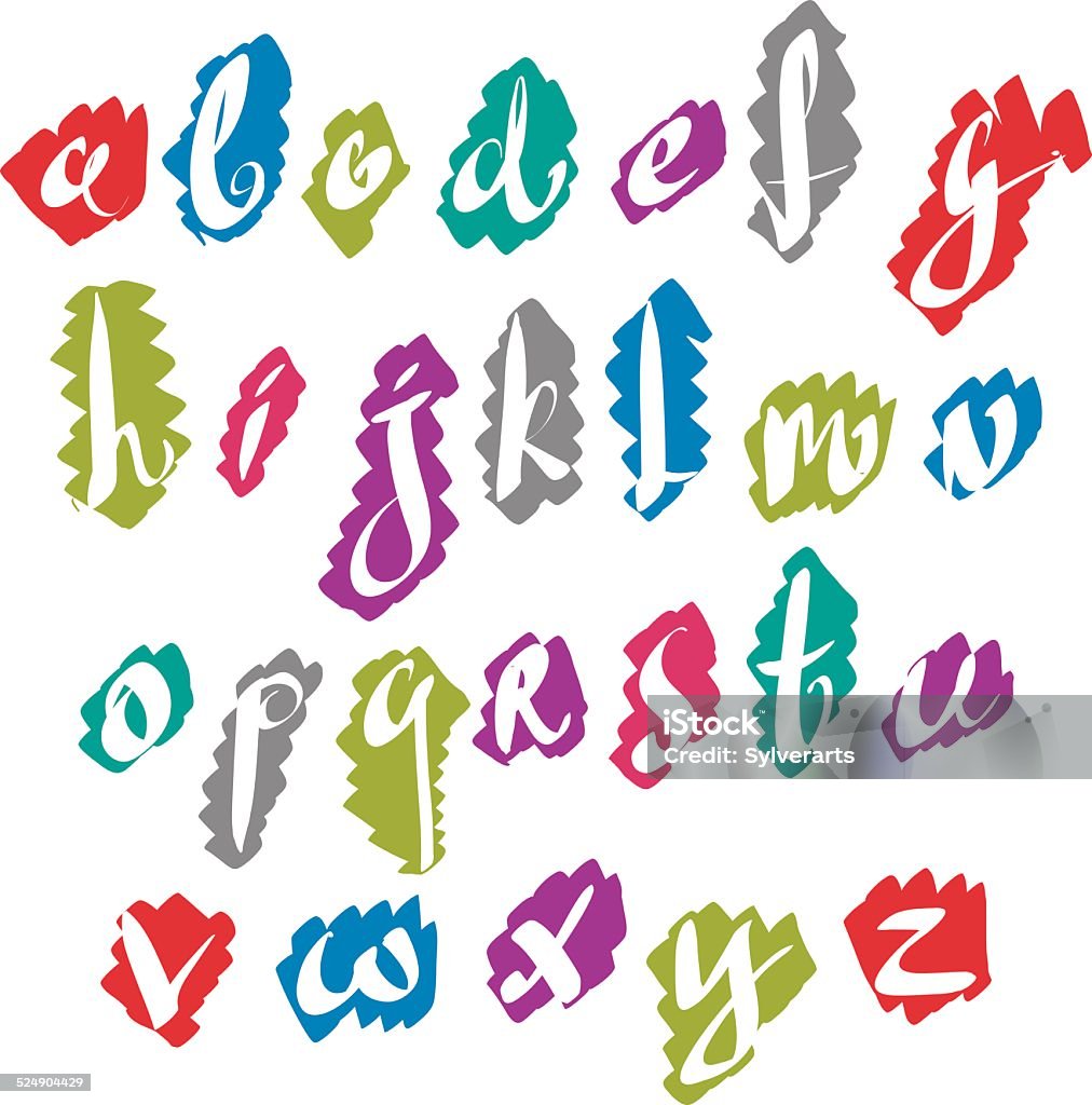 Script Font Vector Vector Alphabet Letters Stock Illustration ...