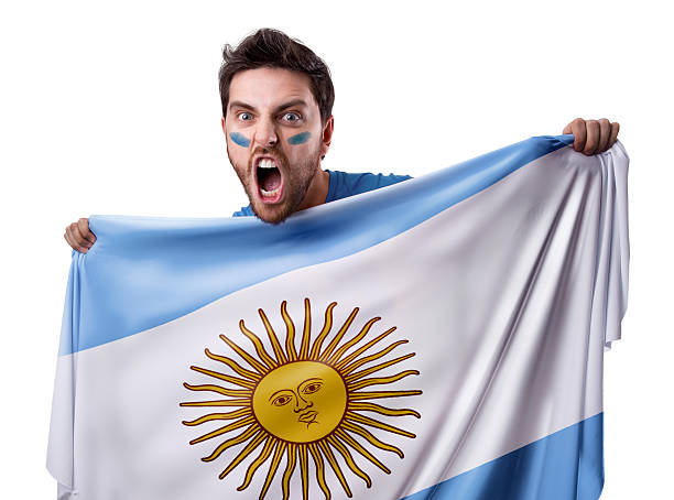 istock Fan holding the flag of Argentina 524904580
