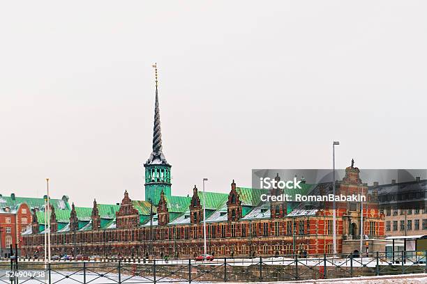 The Stock Exchange On Slotsholmen In Copenhagen In Winter Stock Photo - Download Image Now