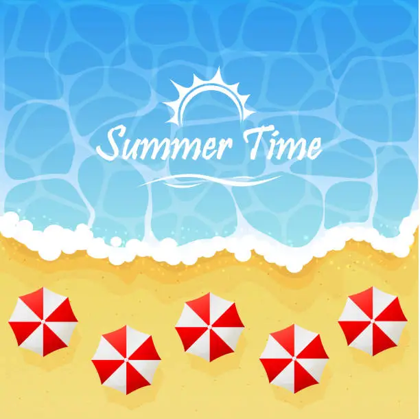 Vector illustration of Beach theme