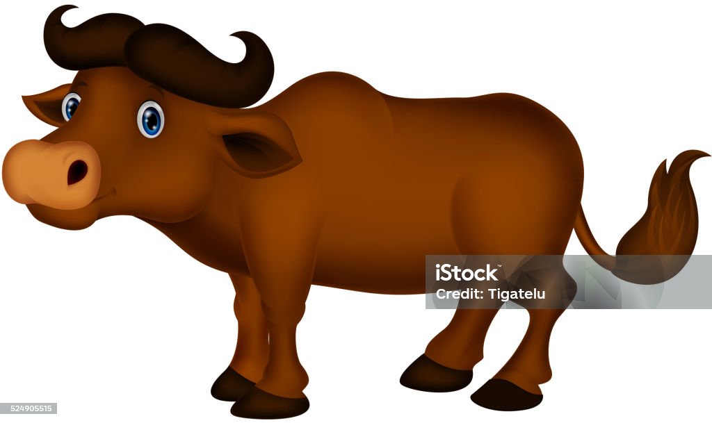 Cute Buffalo Cartoon Stock Illustration - Download Image Now - Bull - Animal,  Cartoon, Cute - iStock