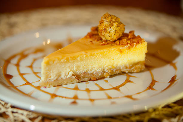 istock delicious cheesecake with Caramel 524905648