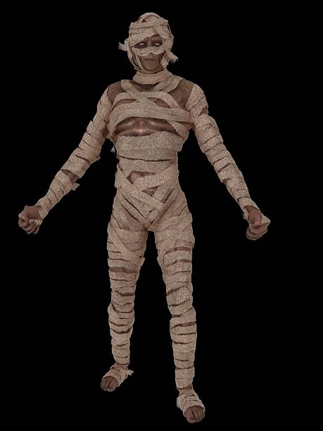 Egyptian mummy walking stock photo