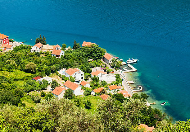 istock View of a small town by the sea 524905826