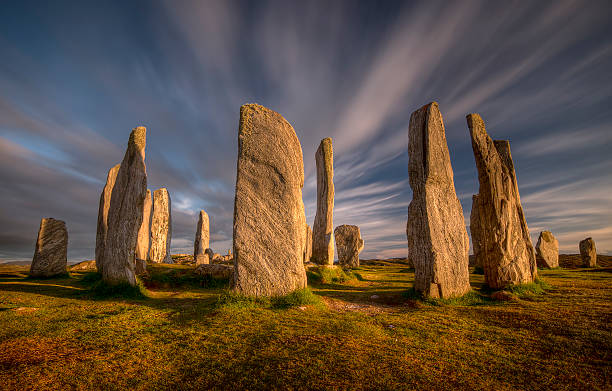 callanish piedras - megalith fotografías e imágenes de stock