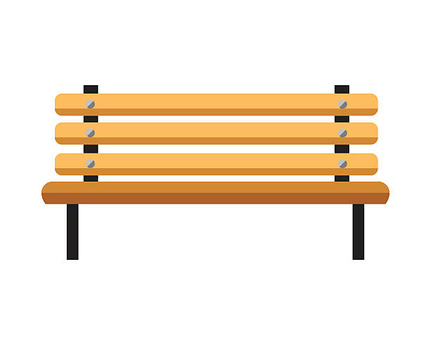 Wooden bench. Isolated on white background Wooden bench. Isolated on white background. Vector park bench vector stock illustrations