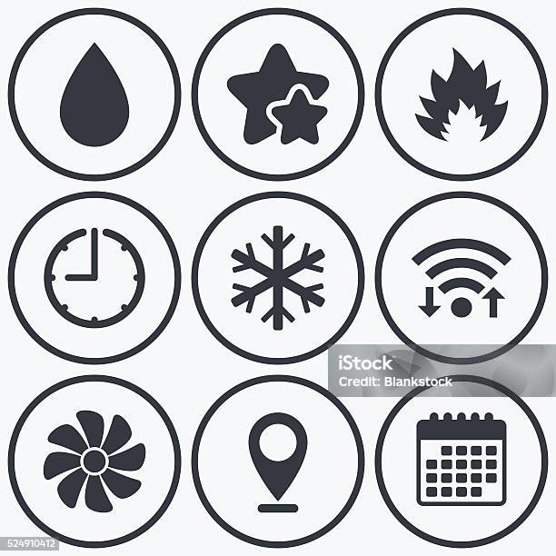 Ilustración de Hvac Ventilating Calefacción Y Aire Acondicionado y más Vectores Libres de Derechos de Aparato de aire acondicionado