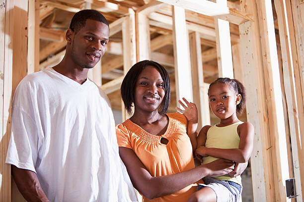 istock Family in house under construction 524912030