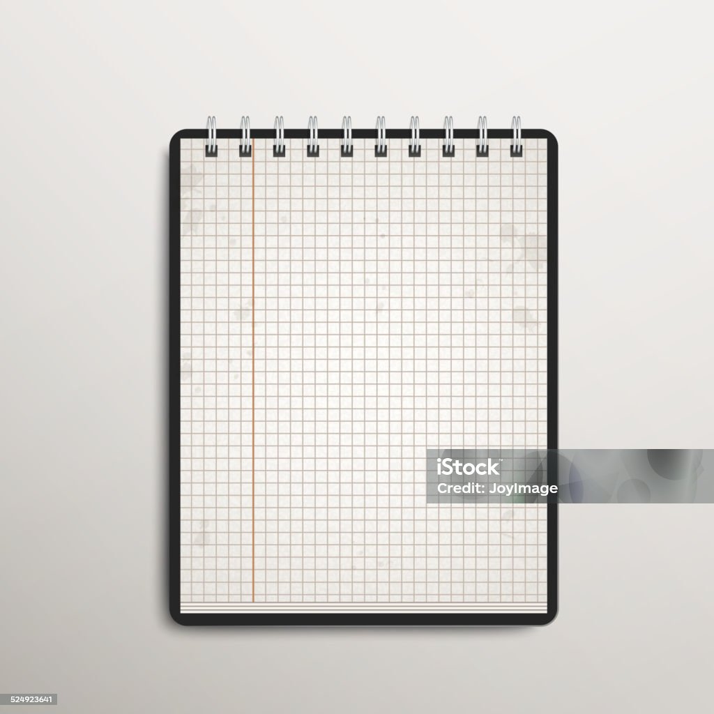 Open Notebook Chekered Open Checked Notebook Stock Illustration - Download Image Now - Book ...