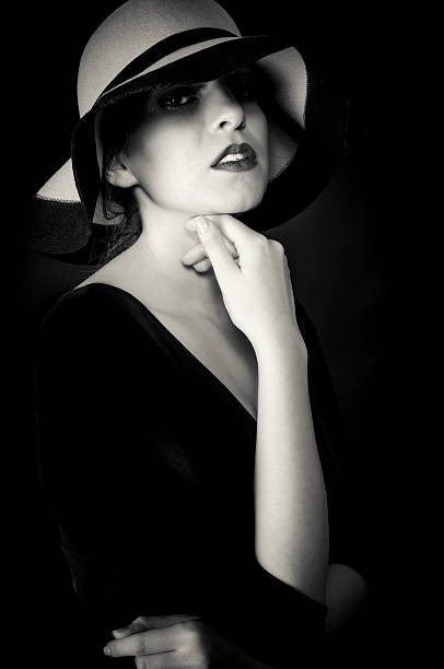 istock Sensual woman with retro hat 524925083