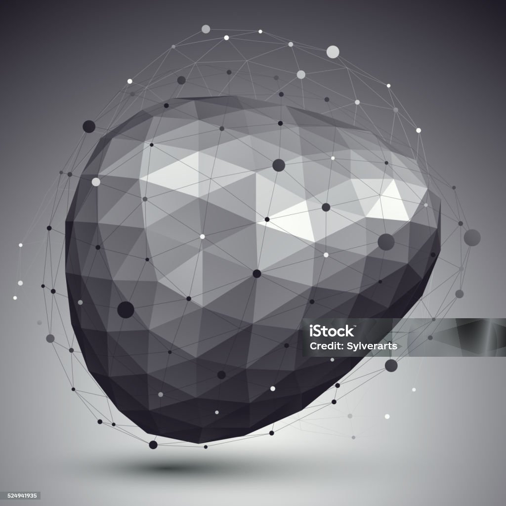 Over A Object Shape Spatial Technological Rounded Shape Polygonal Eps8 Object Stock ...