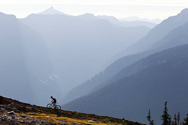 Mountain Bike Climb stock photo