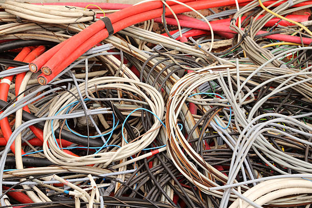 istock electrical copper cables in a special waste landfill 524943085
