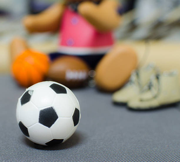 istock soccer football on grey background 524945509