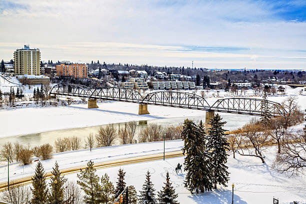 정정당당 겨울 - saskatoon saskatchewan canada downtown district 뉴스 사진 이미지