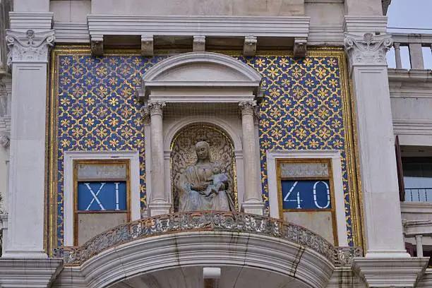 Photo of Venice, Italy. Architectural detail of the Doge's Palace