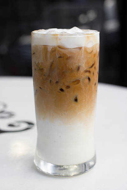 istock Iced coffee with milk is on the table. 524949207