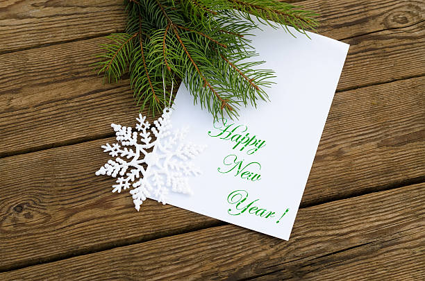 istock Christmas card with sheet of paper 525001099