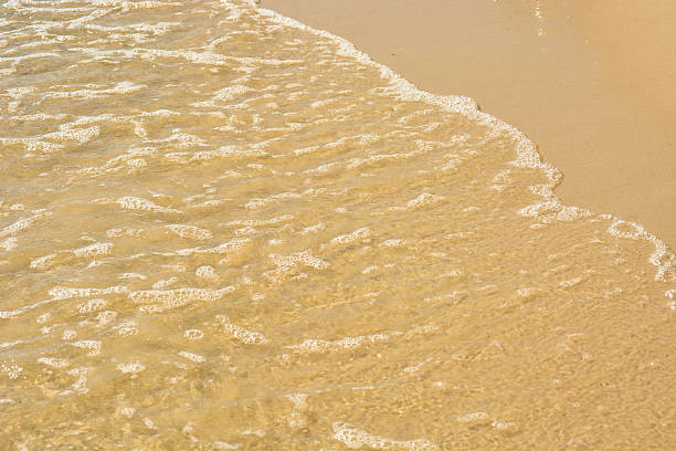 istock Soft wave of the sea on the sandy beach 525012842