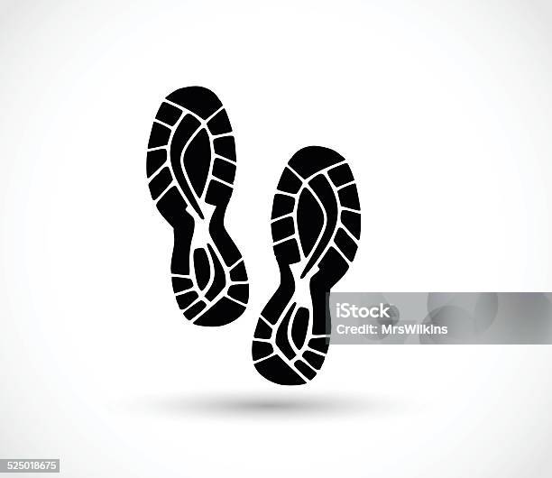 Sport Shoe Print Vector Stock Illustration - Download Image Now - Sports Shoe, Track - Imprint, Canvas Shoe