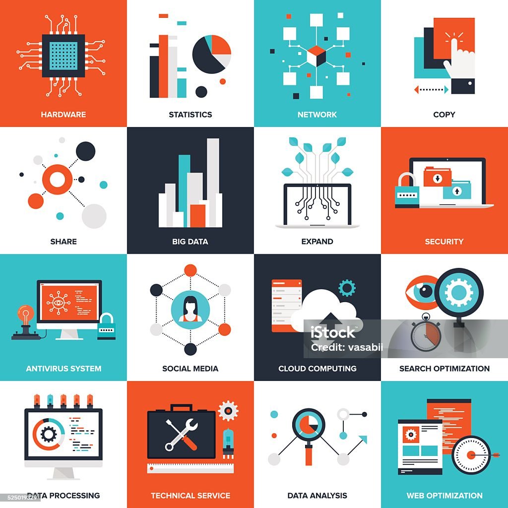 Tecnología de conceptos - arte vectorial de Ícono libre de derechos