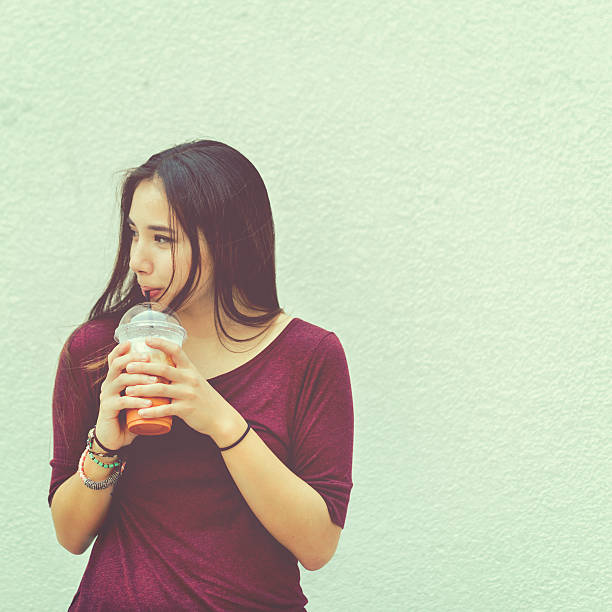 Blond Woman Drinking Turkish Tea