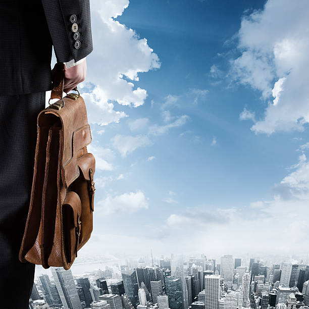 istock Businessman and his case 525021447