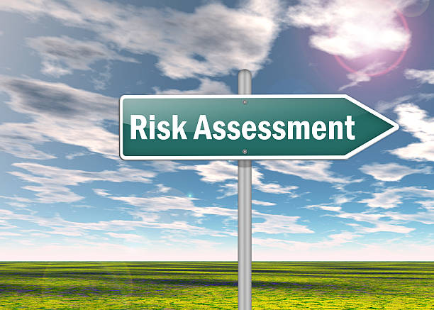 Signpost Risk Assessment Signpost with Risk Assessment wording harm stock pictures, royalty-free photos & images