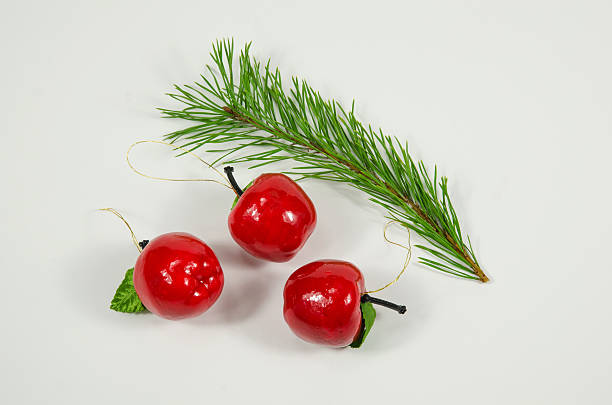 istock Christmas decorations red and green 525021653