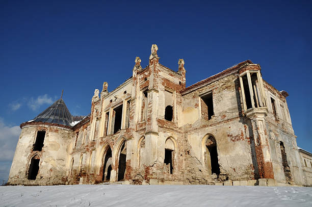 istock Damaged and abandoned building ruins 525022137