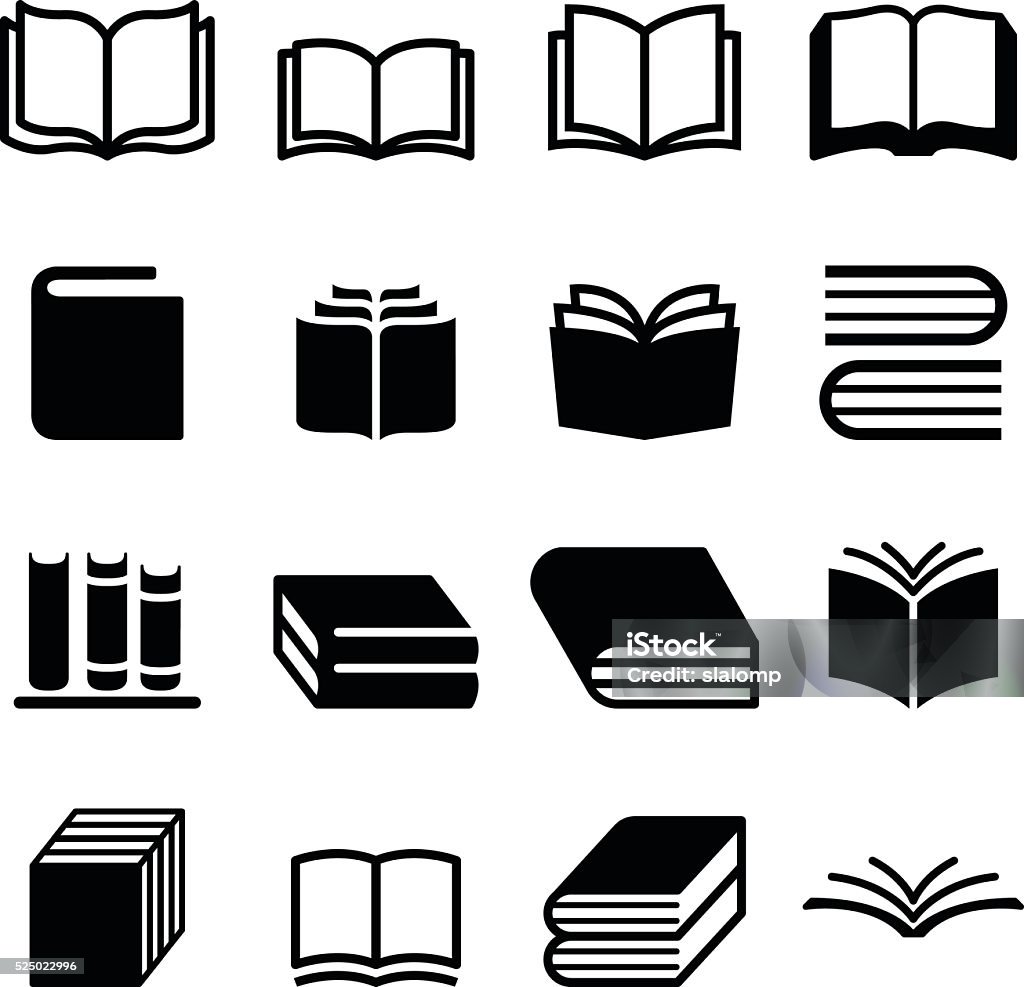 Book icons set Book stock vector