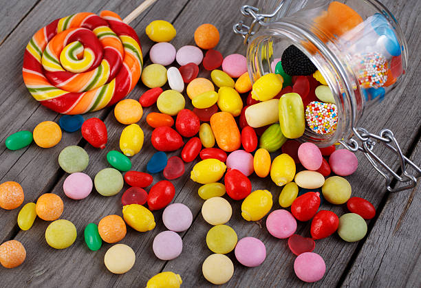 istock Colorful candies in jar 525023166