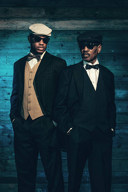 istock Two vintage african american gangsters. 525023567