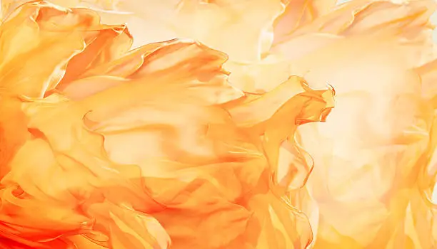Photo of Abstract Fabric Flame Background, Artistic Waving Cloth Fractal Pattern