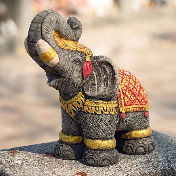 istock Stone Elephant Statue in Thailand 525033460