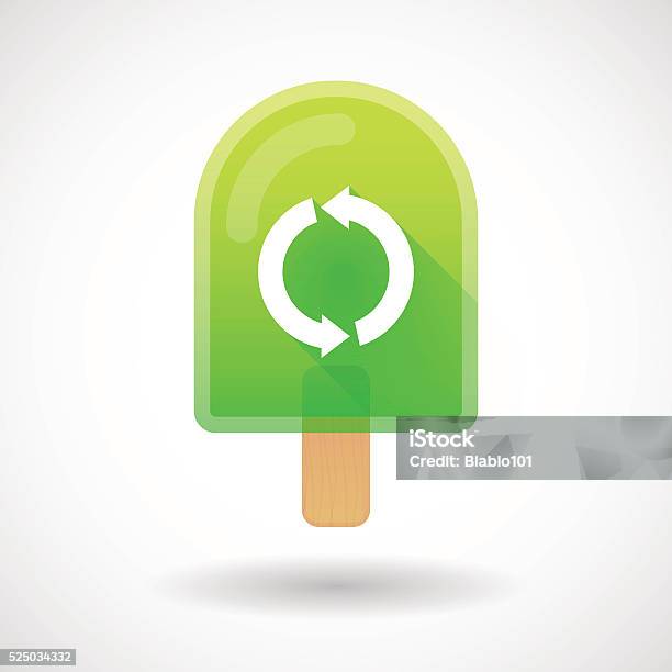 Ikon Es Krim Dengan Tanda Daur Ulang Ilustrasi Stok - Unduh Gambar