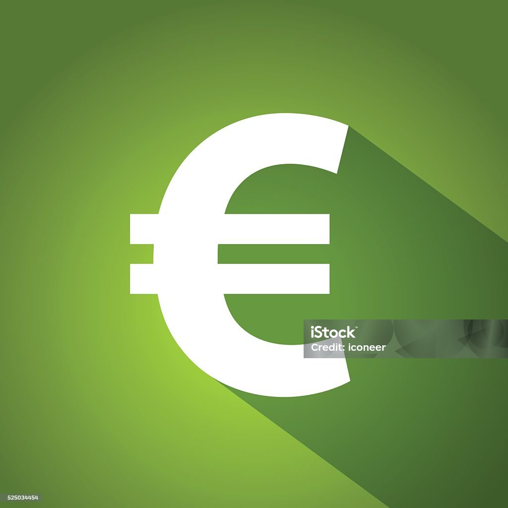 Euro symbol on green gradient background Euro symbol on green gradient background. Euro Symbol stock vector